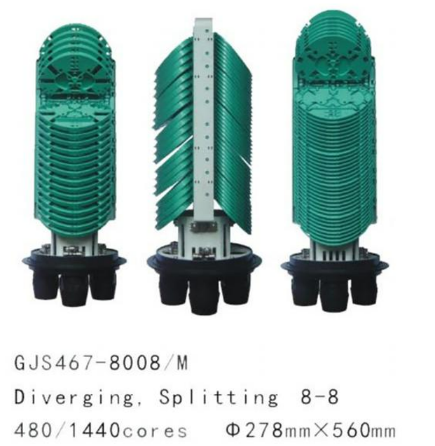Flexible Capacity and Growth
<p>
We have a variety of models and sizes to fulfill varied needs for core count and deployment:
</p>
<p>
The fiber core can hold up to 576 /1440cores, depending on the size and design.
</p>
<p>
Tray setup: Each modular splice tray may hold 12 or 24 fibers and can be stacked to make more space.
</p>
<p>
Splitter integration: Works with FTTH branching using 1:8, 1:16, and 1:32 PLC splitters
</p>
<p>
Cable ports: 4 to 10 ports for cables to come in and out, with choices for mechanical or heat-shrink sealing
</p>
<p>
Management of fiber that works well
</p>
<p>
The inside construction has a well-organized pattern for splicing, storage, and routing that limits fiber bending, improves protection, and makes maintenance easier. The closures are:
</p>
<p>
Control of bend radius and clear fiber routing paths
</p>
<p>
Holders for splice protectors and fiber slack built in<br/>Quick access without tools to remove the dome
</p>